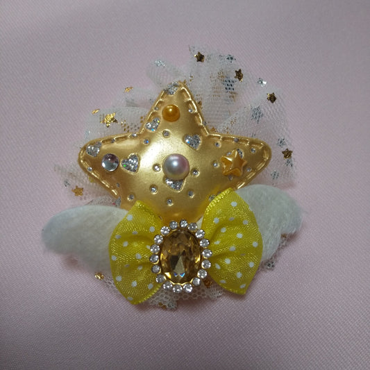 <35076>Twinkle little star hair clip (gold)1