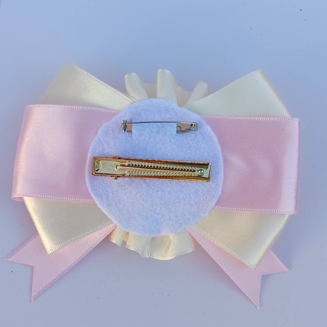 <09020>Rosette style brooch(pink)