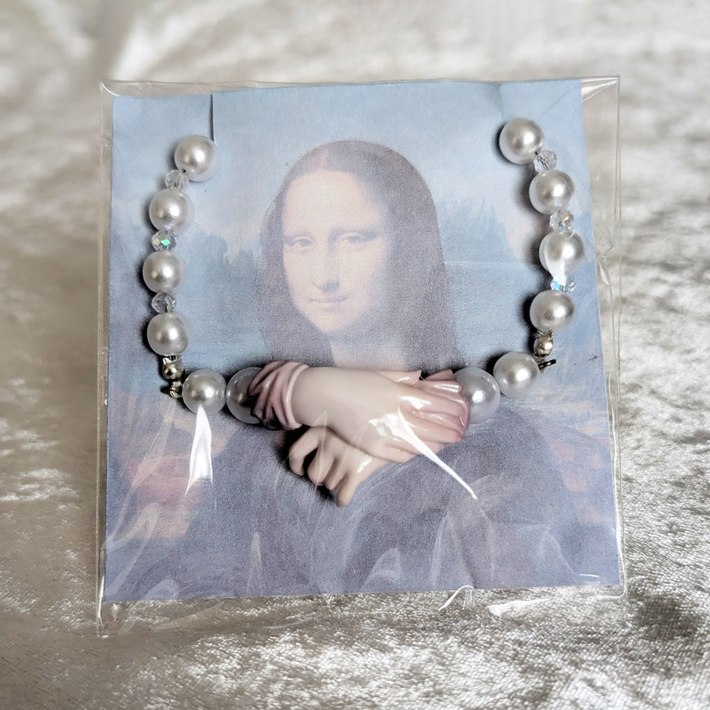 <33034>Painting, Mona Lisa pearl necklace(01)