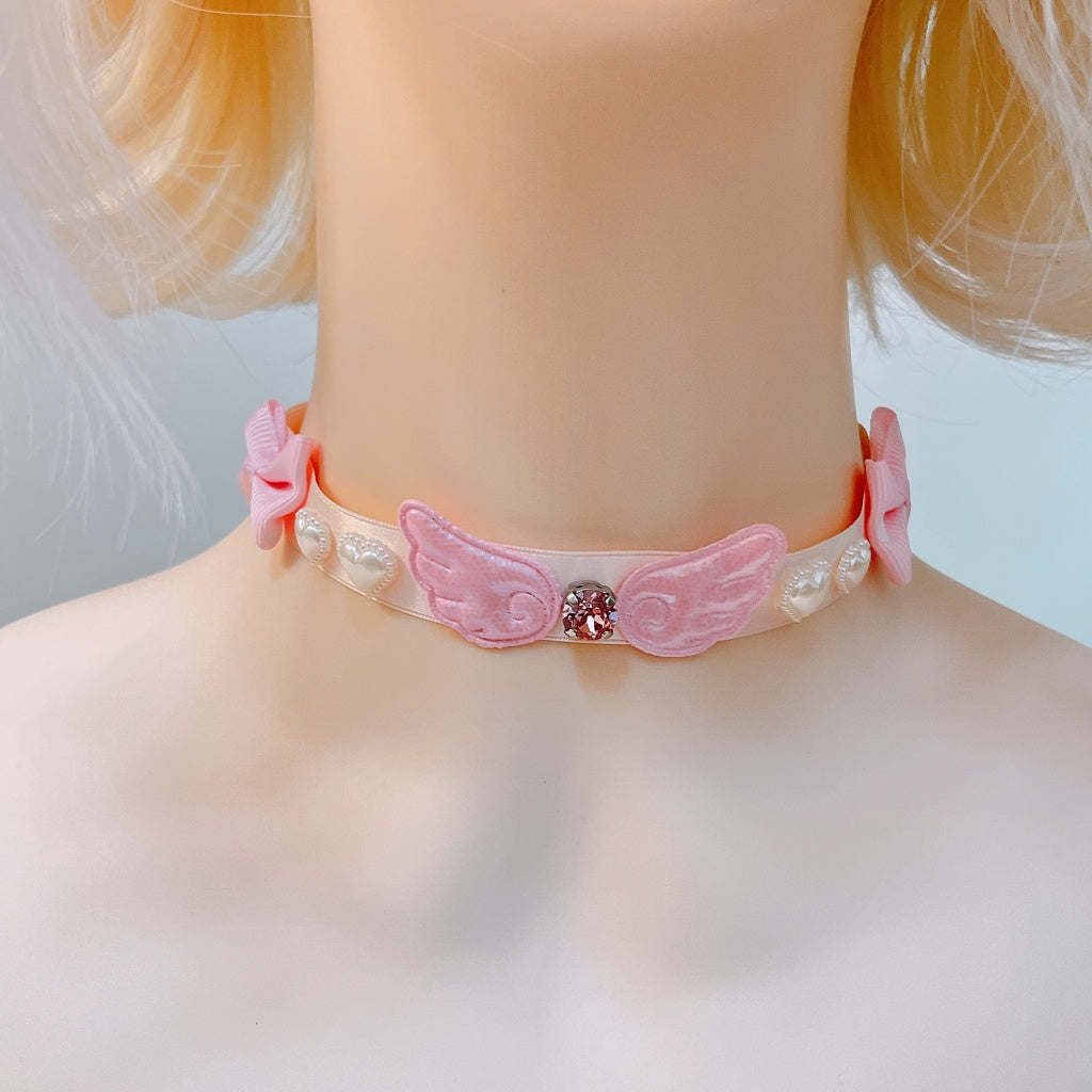 <13064>Yume Kawaii Magical Girl Choker（Light Pink×Pink）