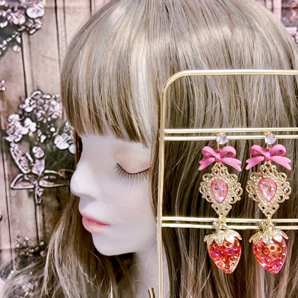 <30003>earring(pink strawberry)