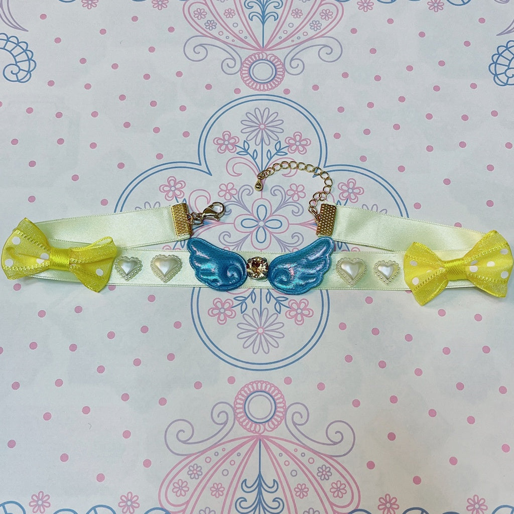 <13066>Yume Kawaii Magical Girl Choker（Light yellow×Light blue）