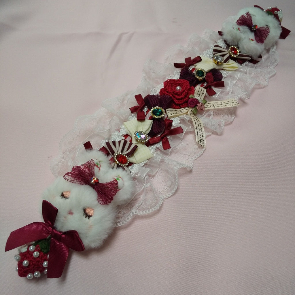 <35006>Rabbit strawberry headdress