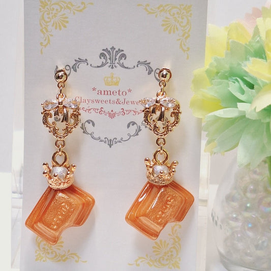 <19034>chocolate earrings