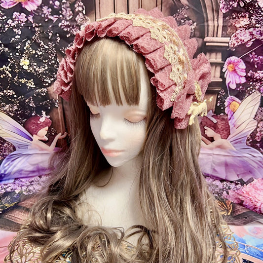 <30001>Head dress (pink cameo)