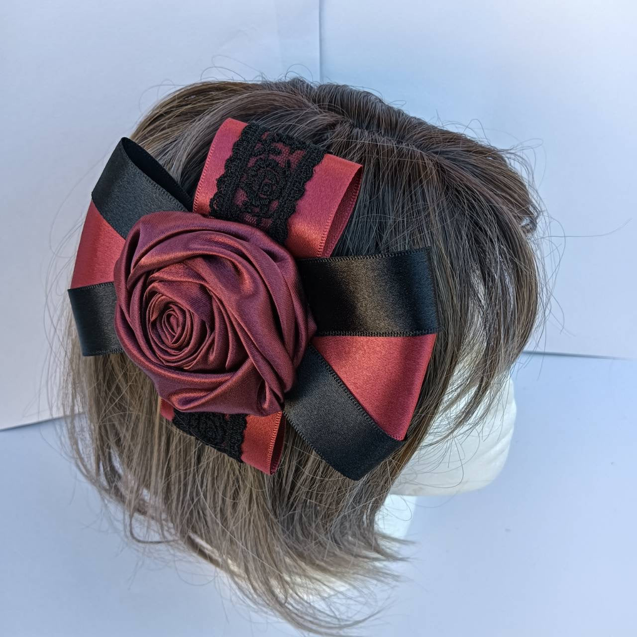 <09026>Ribbon Clip(dark red)