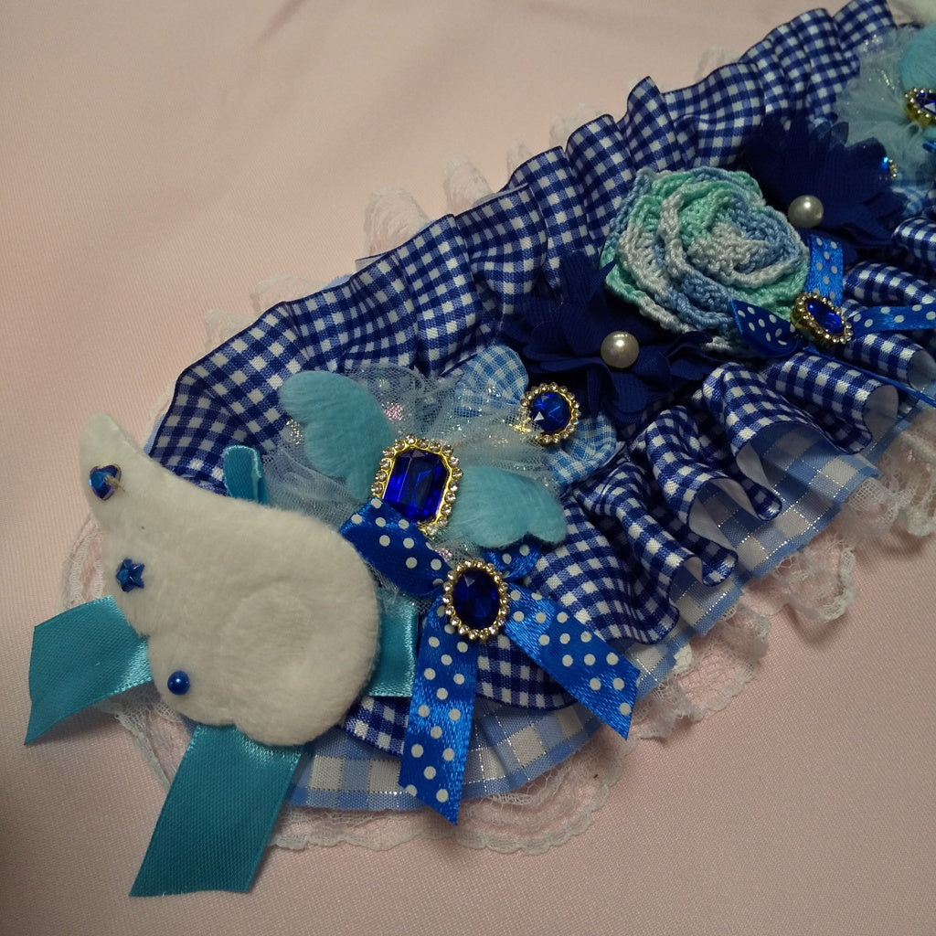 <35009>Blue headdress with wings