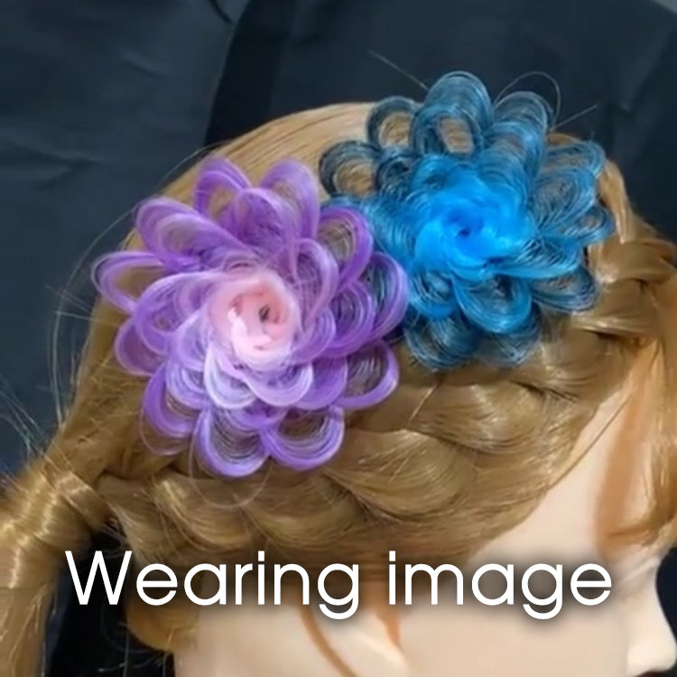 <12062>Hair extension flower clip D