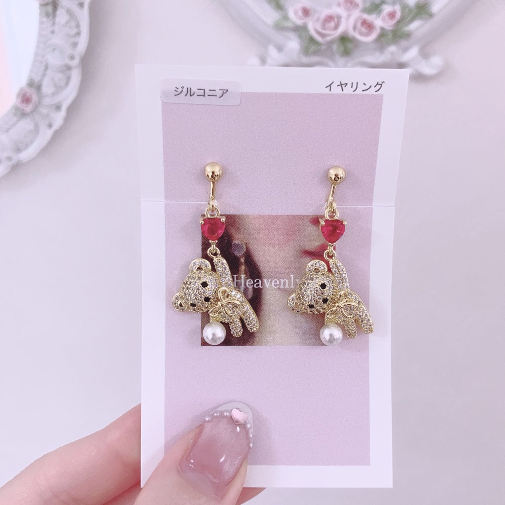 <14100>clip-on earrings42