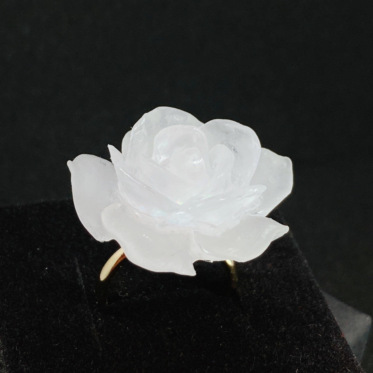 <12024>Frozen ice rose ring