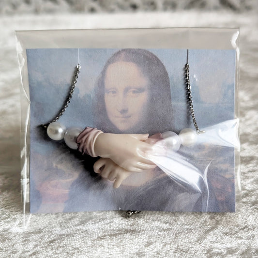 <33033>Painting, Mona Lisa chain necklace(02)