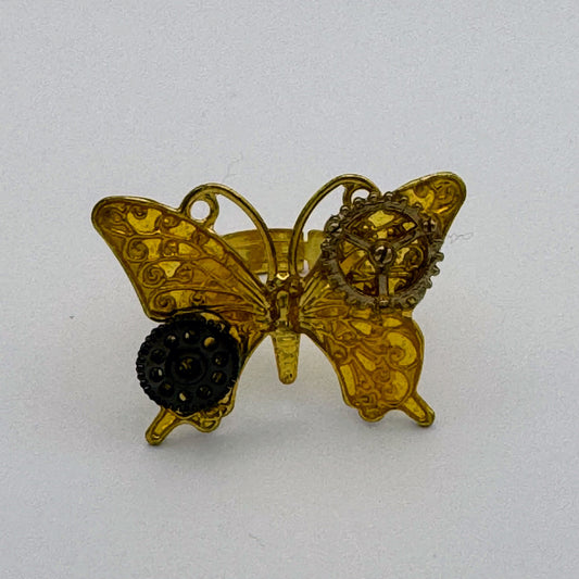 <18076>Butterfly Ring（Yellow2）