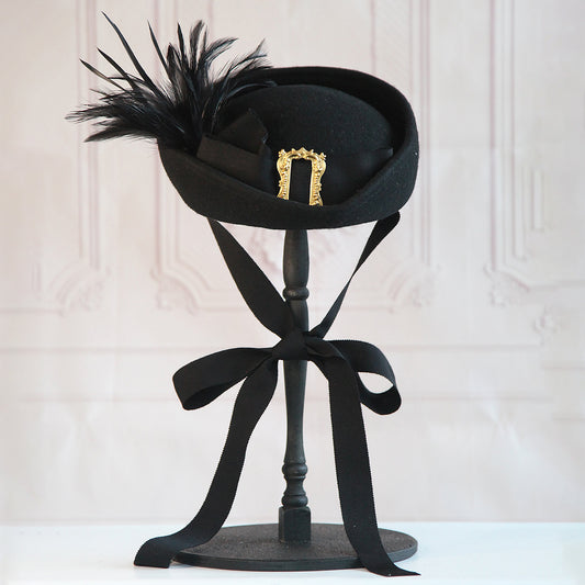 <28003>Feather and Ribbon Fascinator