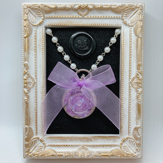 <12006>Magical ice rose necklace p＆p