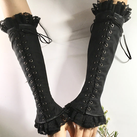 <06008>Arm Corsets [Black Cotton](S)