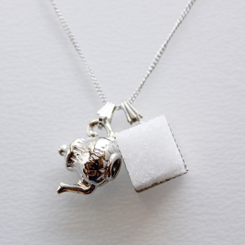 <12046>Sugarcube ＆ teapot necklace S