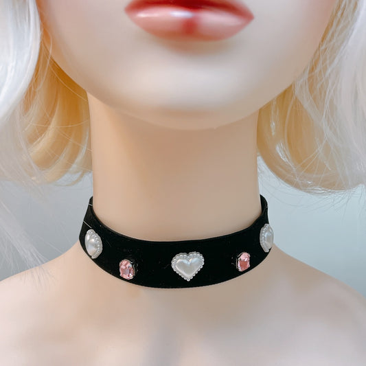 <13055>Pretentious lady's choker（Lt. Rose×Purplish-red）