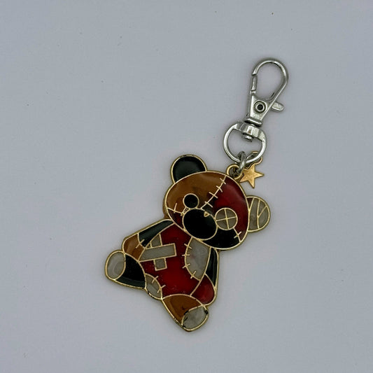 <18115>Patched bear keychain (Orange)