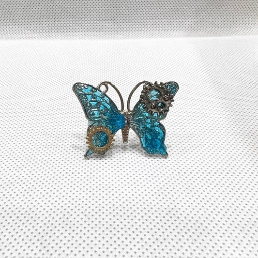 <18071>Butterfly Ring（lightblue）