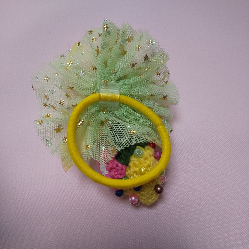 <35036>Rabbit strawberry hair tie (yellow)