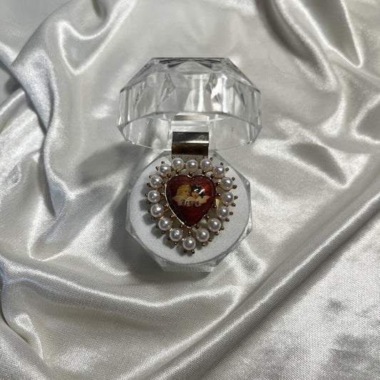 <04123>Bordeaux twin angel (ring)