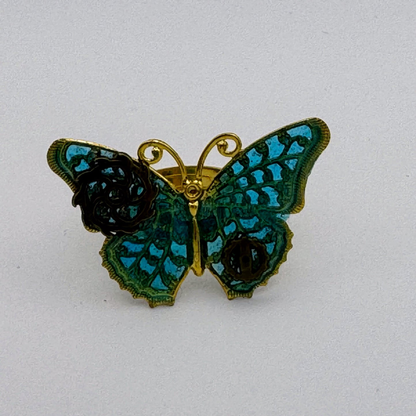 <18084>Butterfly Ring B（blue）