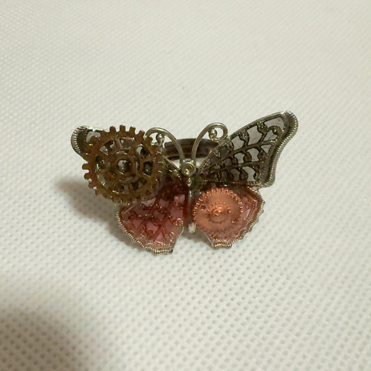 <18082>Butterfly Ring B（blackred）