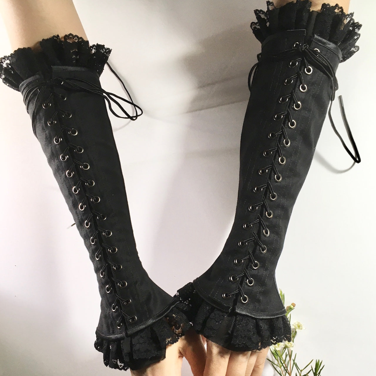 <06006>Arm Corsets [Black Cotton](M)