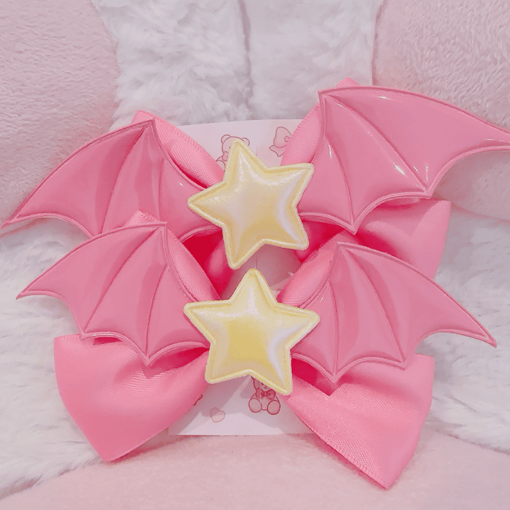 <23014> Little devil ribbon (dark pink)