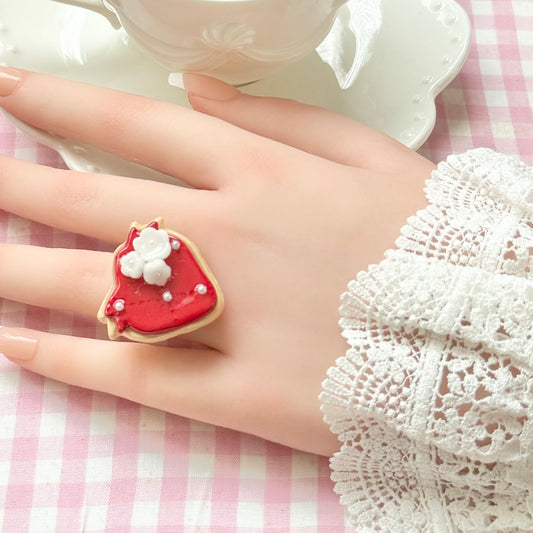 <25047>Cookie ring Red