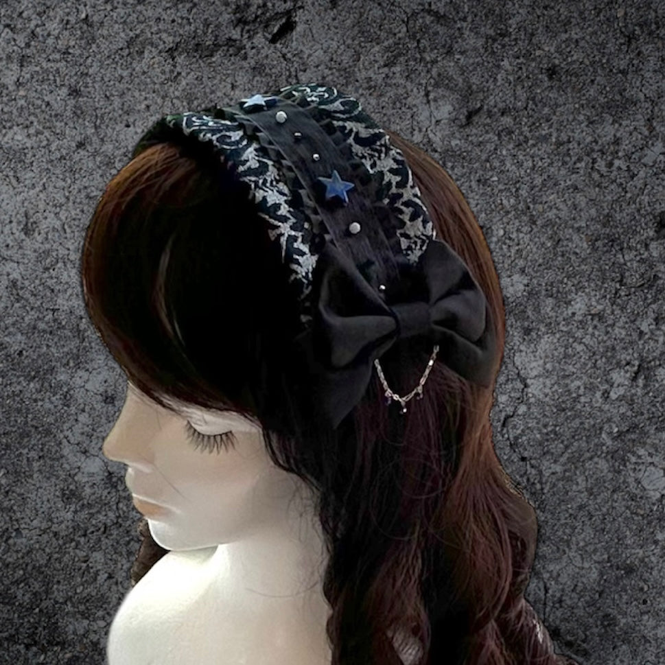 <03021>Headdress: Lapis lazuli decorations (Black)