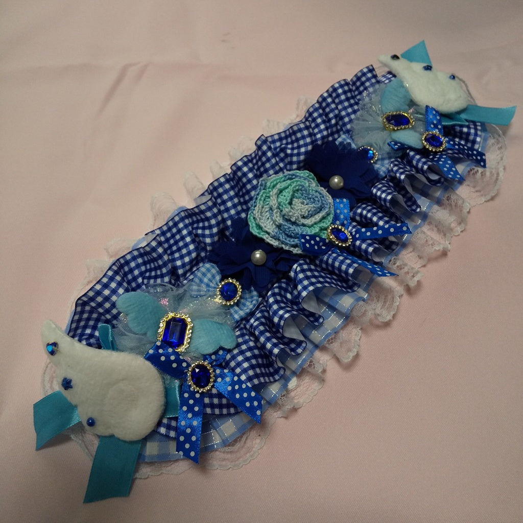 <35009>Blue headdress with wings