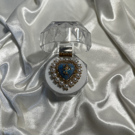 <04127>Blue jesus angel (ring)