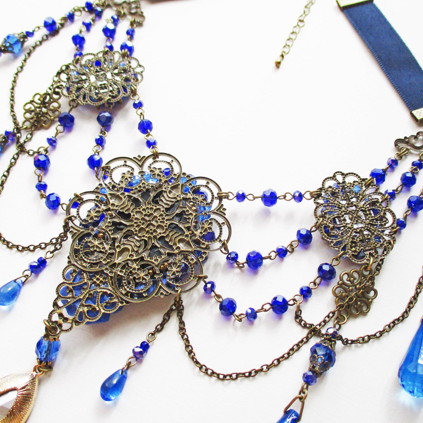 〈26030〉Azurite Dissonance Necklace