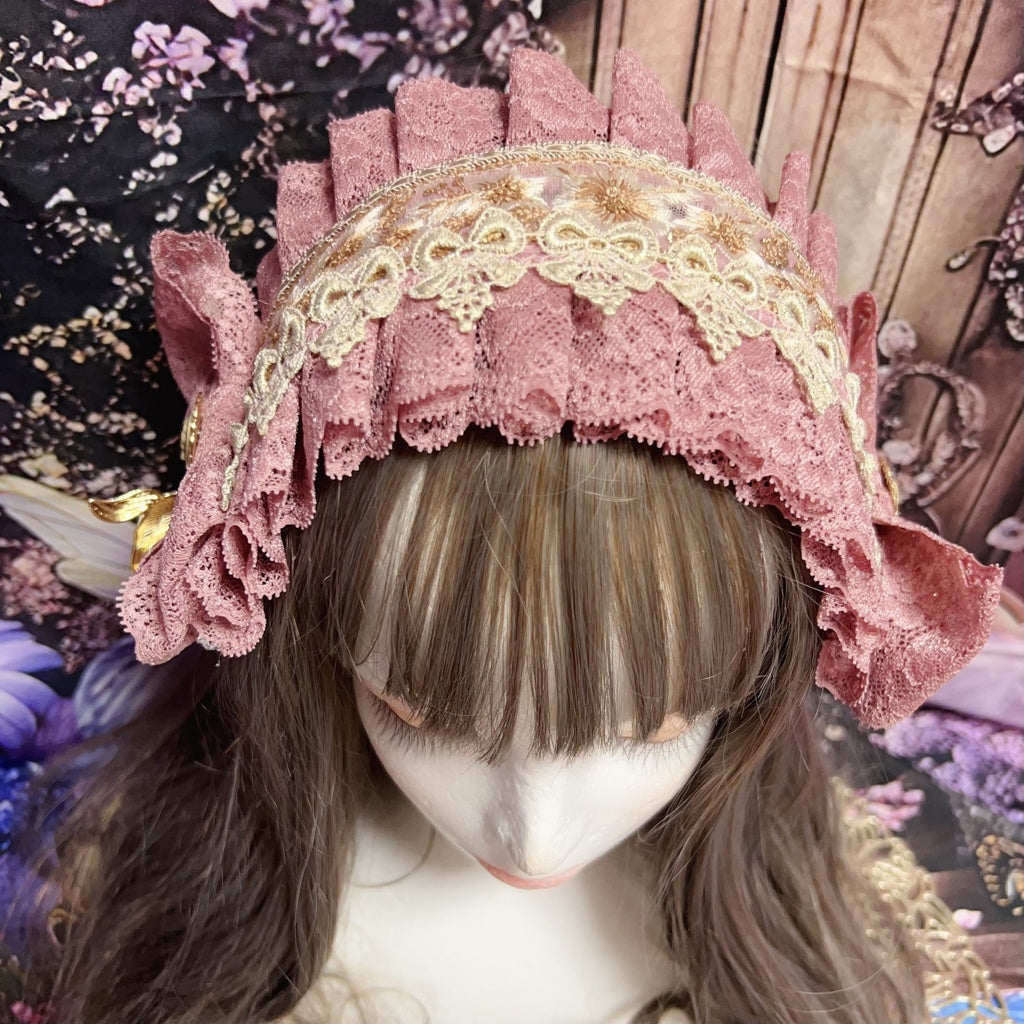 <30001>Head dress (pink cameo)