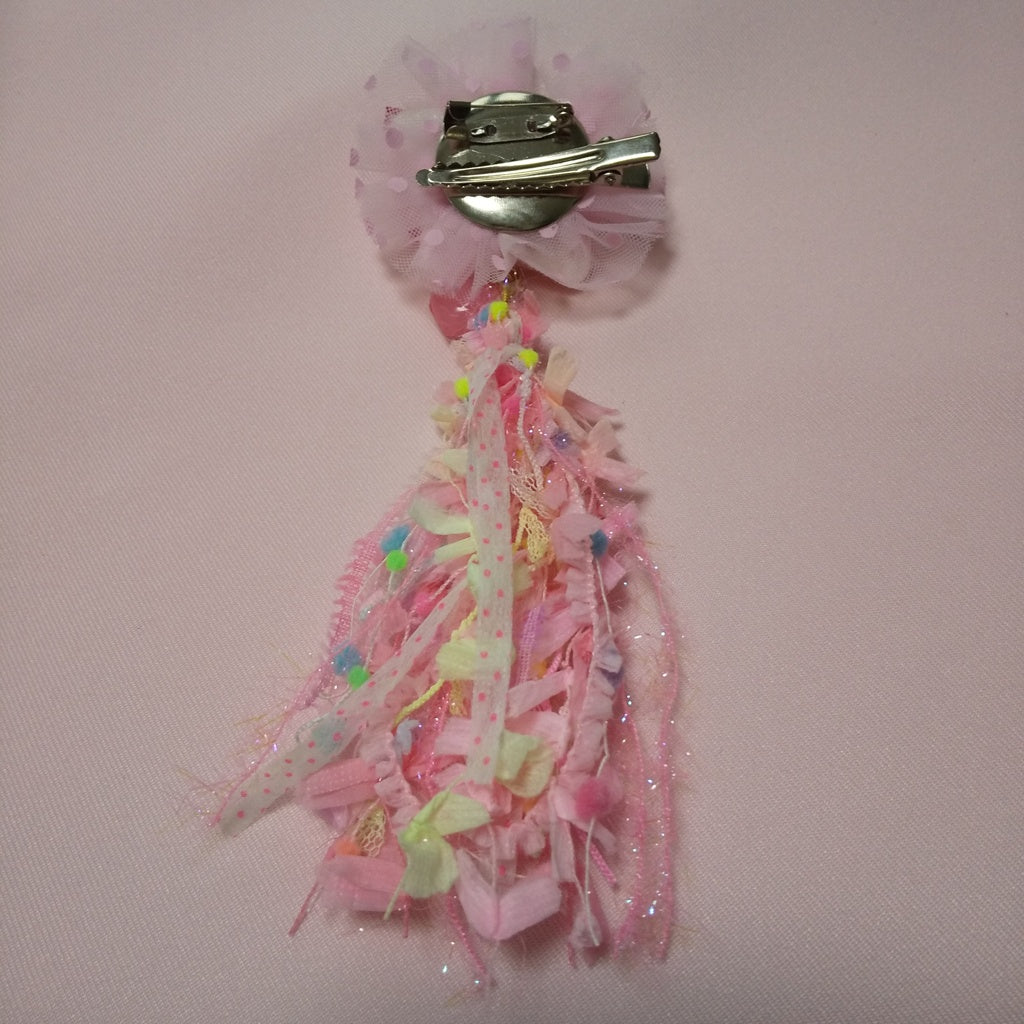 <35020>Shooting star brooch (pink)1