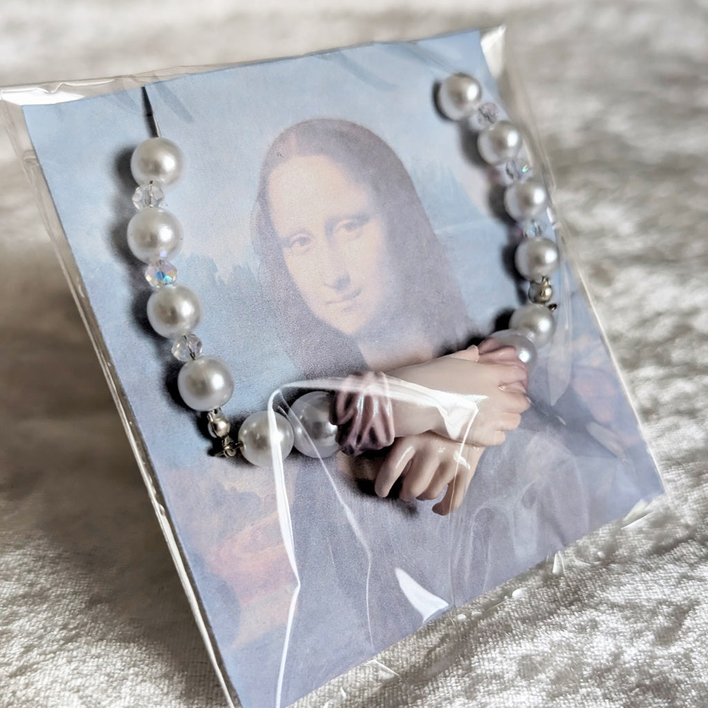 <33034>Painting, Mona Lisa pearl necklace(01)