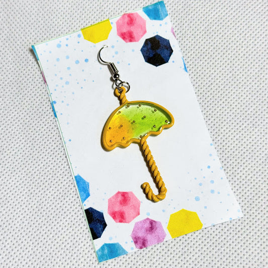 <18026>Lollipop Umbrella Earrings（YellowYellowlightgreen）