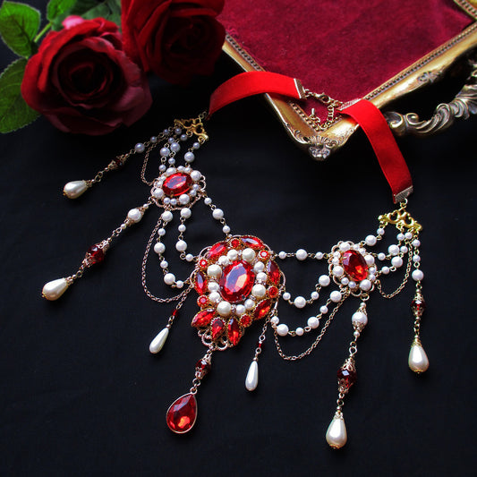 〈26039〉Queen's Necklace(red)