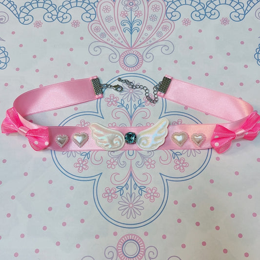 <13065>Yume Kawaii Magical Girl Choker（Pink×White）