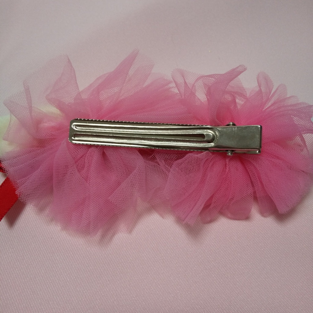 <35019>Tiara hair clip (red)