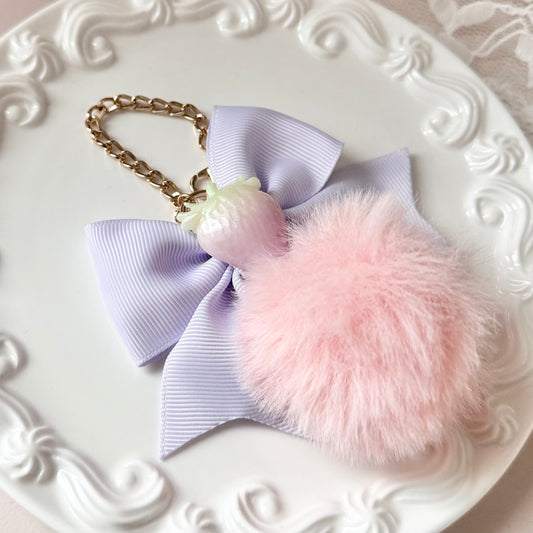 <25066>Bag charm Pink Fur