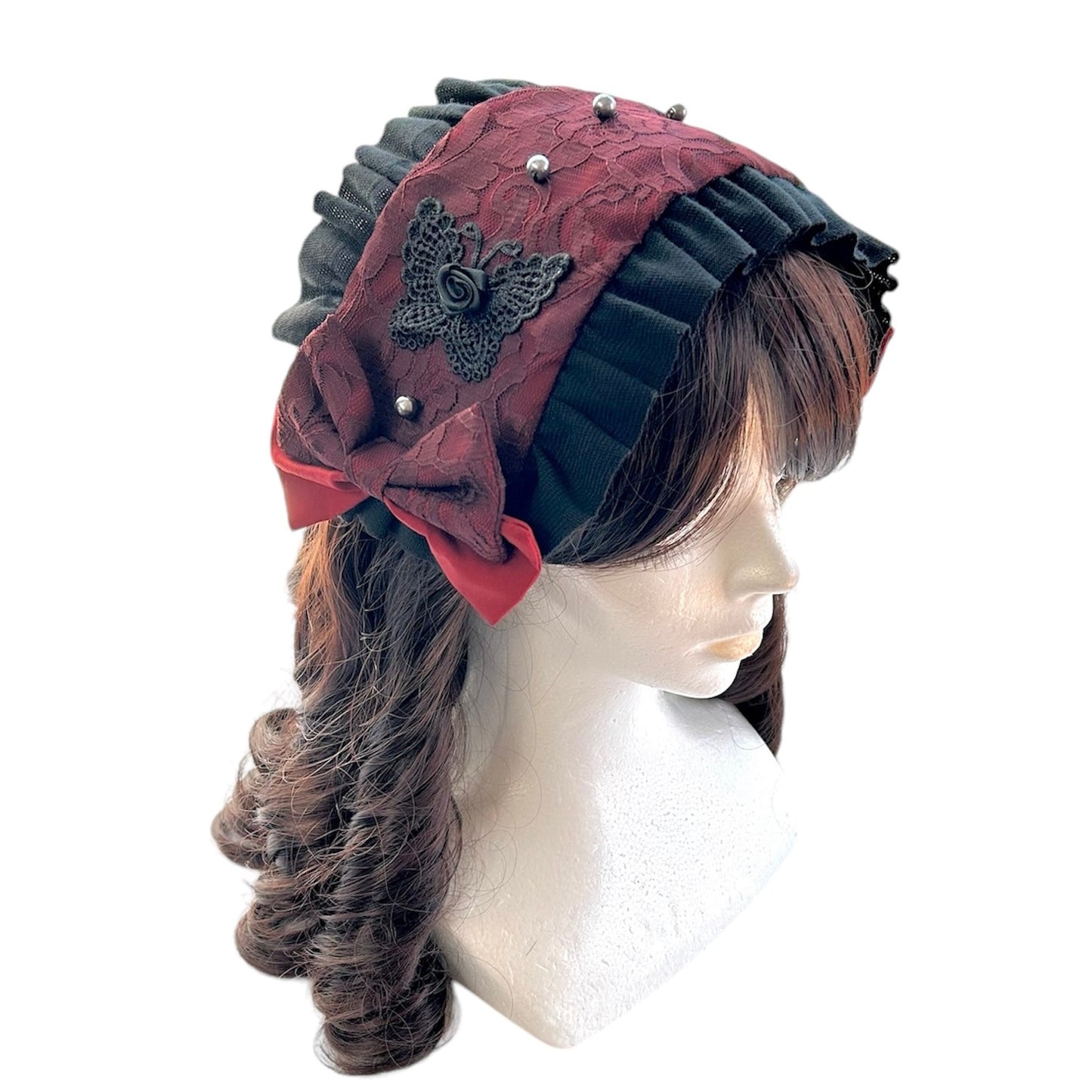 <03017>Headdress: Butterfly motif (Bordeaux)