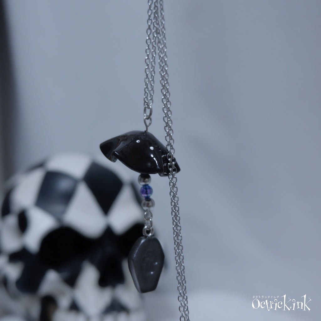 <22036>Ghostly Floating Necklace （Blue）