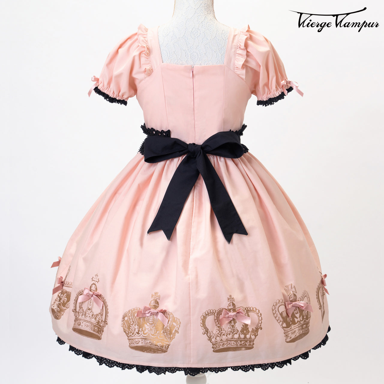 <31004>Crown Apron OP<br> (pink)