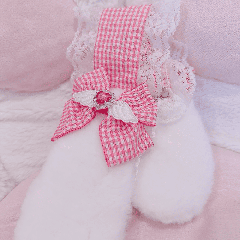 <23039>Headdress with rabbit ears (dark pink)