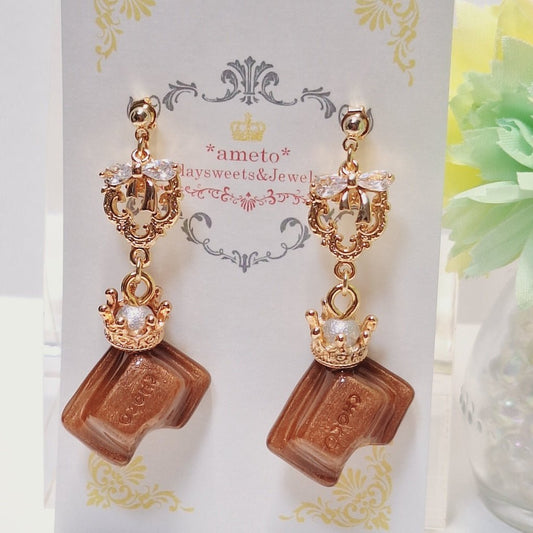 <19035>chocolate earrings