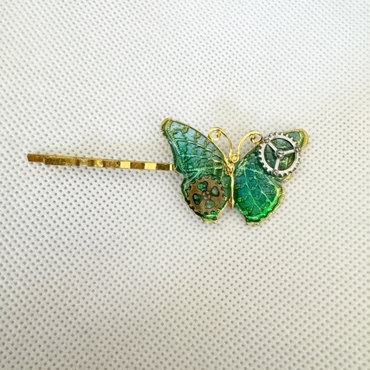 <18059>Butterfly Hairpin（green）