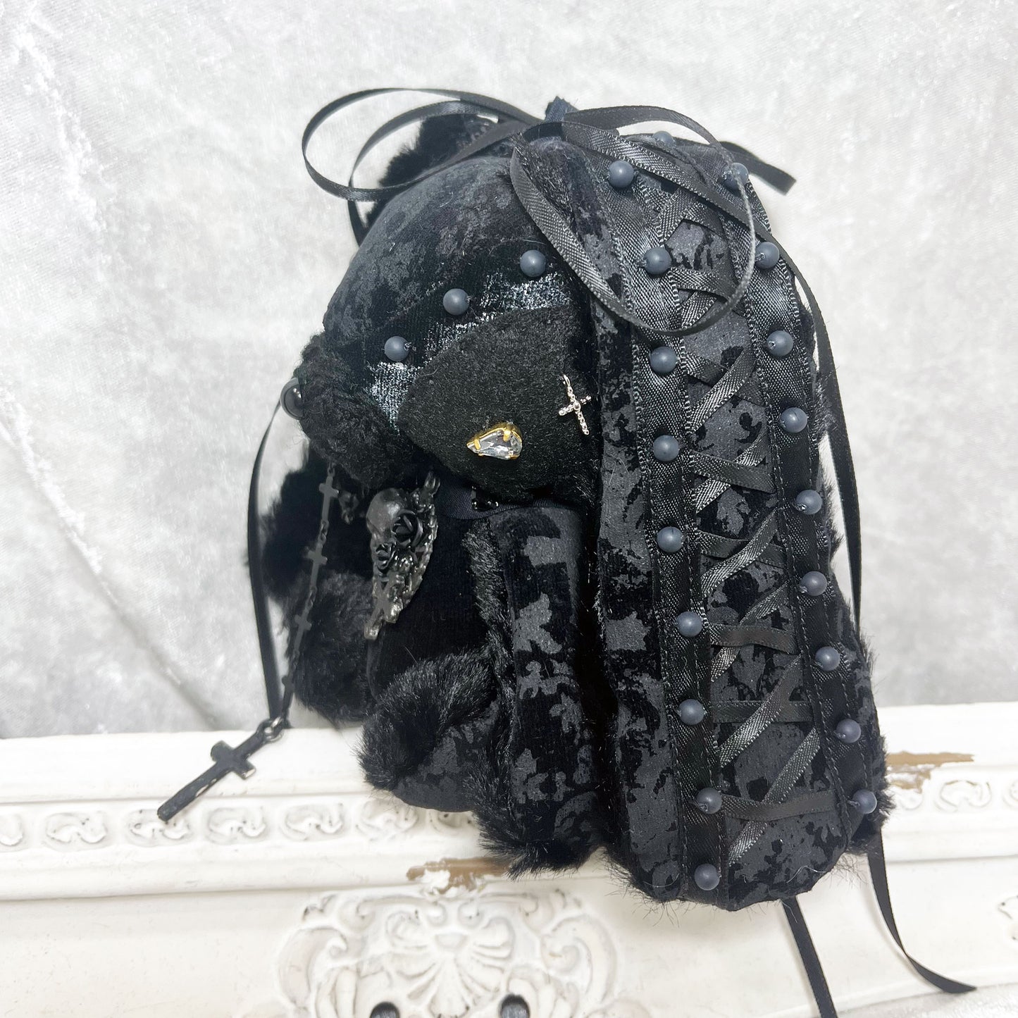 <34003>Black Damascene skull patterned SOPPY