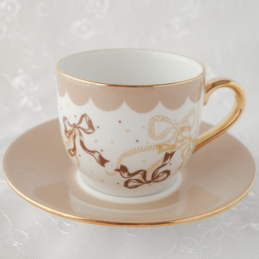 <10003>Coffee Cup & Saucer Set(brown)